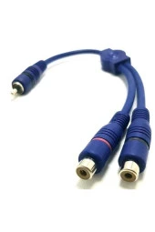Y ANFİ KABLOSU 1RCA ERKEK GİRİŞ 2RCA DİŞİ ÇIKIŞ 30CM ARA KABLO DIGITAL AUDIO DA-02 - 1