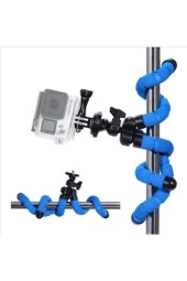 Ahtapot Tripod Kamera Cep Telefonu Tripodu Stand Tutucu Çubuğu ( Mavi ) - 2