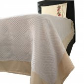 Kanaviçe İşlemeli Tek Kişilik Pike Takımı Bordo 100 Pamuk 160 cm X 220 cm Bordo - 4