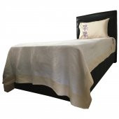 Kanaviçe İşlemeli Tek Kişilik Pike Takımı Mor 100 Pamuk 160 cm X 220 cm Mor - 1