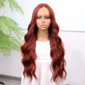 Koyu Bakır Su Dalgalı Tül Peruk thumbnail 2