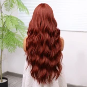 Koyu Bakır Su Dalgalı Tül Peruk thumbnail 5