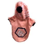 Light Pink Flower Pocket Kapşonlu Sweat by Kemique Köpek Kazağı - 4