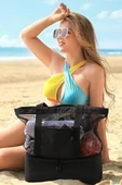 Soğutuculu , Buzluklu , Sıcak Soğuk Korumalı , Kamp , Piknik, Termal,Plaj Çantası Buz Aküsü Hediyeli - 2