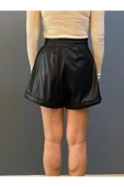 Siyah Deri Şort thumbnail 5