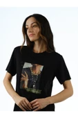 Siyah Baskılı Üzeri Boncuklu T Shirt thumbnail 4