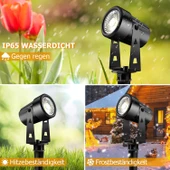 Alüminyum Gövde Gu10 Duy Kazıklı ve Duvar Konsollu Bahçe, Çiçek, Peyzaj, Ağaç Armatürü (Ampul Hariç) thumbnail 8