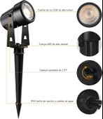 Alüminyum Gövde Gu10 Duy Kazıklı ve Duvar Konsollu Bahçe, Çiçek, Peyzaj, Ağaç Armatürü (Ampul Hariç) thumbnail 6