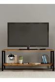 Oziba Tv ünitesi, Metal Ayaklı Televizyon Sehpası 120 cm - Atlantik Çam - 2