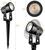 Alüminyum Gövde Gu10 Duy Kazıklı ve Duvar Konsollu Bahçe, Çiçek, Peyzaj, Ağaç Armatürü (Ampul Hariç) thumbnail 5