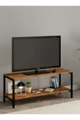 Oziba Tv ünitesi, Metal Ayaklı Televizyon Sehpası 120 cm - Atlantik Çam - 3