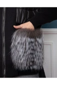 Siyah Kürklü Kaban Yarı Yün Yarı Puffer Alpaka thumbnail 3