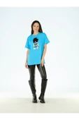 Mavi Baskılı T Shirt - 2
