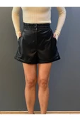 Siyah Deri Şort thumbnail 1