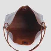 Jacquline Taba Ebave Parlak Deri Yavru Çantalı Kadın El Çantası thumbnail 4