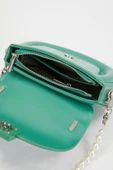 Levidor Yeşil Kalpli Taş Askılı Kadın Klasik El Çantası thumbnail 5
