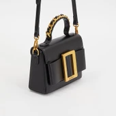 Levidor Siyah Zincir İşlemeli Premium Kadın El Çantası thumbnail 1