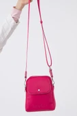 Benetton Fuşya Soft Line Deri Kadın Kol Çantası BNT 1479 thumbnail 2