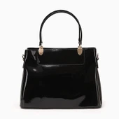 Levidor Siyah Düz Rugan Klasik Casual Kadın El Çantası thumbnail 3