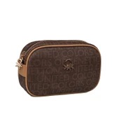 Benetton Kahverengi Kadın Monogram Eskitme Mini Çapraz Çanta BNT 1537 thumbnail 1