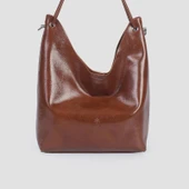 Jacquline Taba Ebave Parlak Deri Yavru Çantalı Kadın El Çantası thumbnail 1