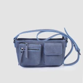 Jacquline Mavi Uokrea Deri Kadın Çapraz Çanta thumbnail 1