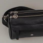 Jacquline Siyah Mat Bendis Deri Kadın Çapraz Çanta thumbnail 3