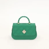 Levidor Yeşil Kabartma Desenli Kadın El Çantası thumbnail 1