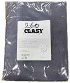 Clasy Ranforce %100 Pamuk 2 Adet Yastık Kılıfı Düz Antrasit Mavi - 2