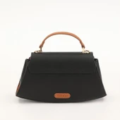 Levidor Siyah Camel Oval Kadın El Çantası thumbnail 2