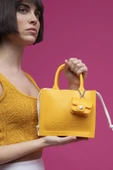 Benetton Sarı Melissa Kare Kadın El Çantası BNT 1450 - 3