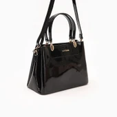 Levidor Siyah Düz Rugan Klasik Casual Kadın El Çantası thumbnail 1