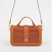 Levidor Taba Kroko Deri Kadın Rugan El Çantası thumbnail 3