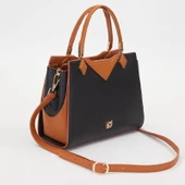 Levidor Siyah Kahve Kadın Klasik Casual El Çantası thumbnail 1