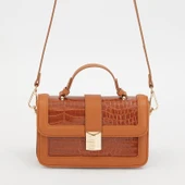 Levidor Taba Kroko Deri Kadın Rugan El Çantası thumbnail 2