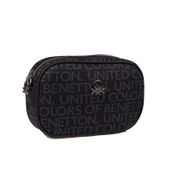 Benetton Siyah Kadın Monogram Eskitme Mini Çapraz Çanta BNT 1537 thumbnail 1