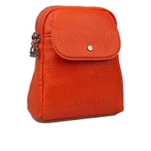 Benetton Turuncu Soft Line Deri Kadın Kol Çantası BNT 1479 thumbnail 1