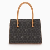 Levidor Siyah Petek Baskılı Üç Gözlü Kadın El Çantası thumbnail 3