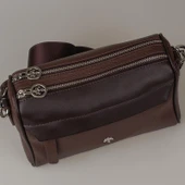 Jacquline Kahverengi Bendis Deri Kadın Çapraz Çanta thumbnail 3