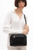 Benetton Siyah Soft Line Deri Kadın Çapraz Çanta BNT 1475 - 2