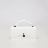 Levidor Beyaz Çevirmeli Kilitli Çok Amaçlı Omuz Çantası thumbnail 1