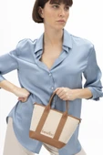 Benetton Taba Kadın Cotton Hasır El Çantası BNT 1539 thumbnail 3