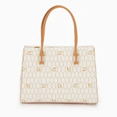 Levidor Bej Petek Baskılı Üç Gözlü Kadın El Çantası thumbnail 3