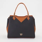 Levidor Siyah Kahve Kadın Klasik Casual El Çantası thumbnail 2