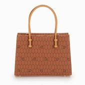 Levidor Taba Petek Baskılı Üç Gözlü Kadın El Çantası thumbnail 3