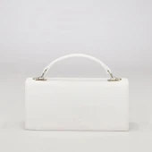 Levidor Beyaz Çevirmeli Kilitli Çok Amaçlı Omuz Çantası thumbnail 2