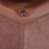 Jacquline Kahverengi Pan Hakiki Nubuk Deri Kadın Büzgülü Omuz Çantası thumbnail 2