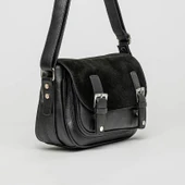 Jacquline Siyah Nyks Kadın Hakiki Nubuk Deri Çapraz Çanta thumbnail 1