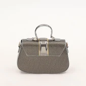 Levidor Platin Kroko Desenli Rugan El Çantası thumbnail 2