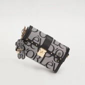 Levidor Siyah Çift Askılı Kadın Logolu Çapraz Çanta thumbnail 2